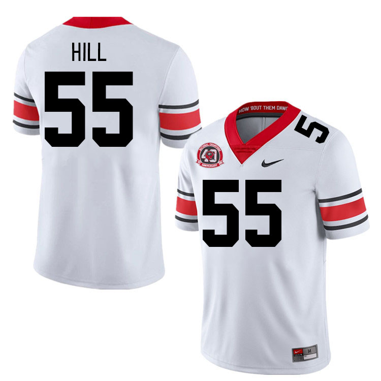 #55 Trey Hill Georgia Bulldogs Jerseys Football Stitched-40th Anniversary